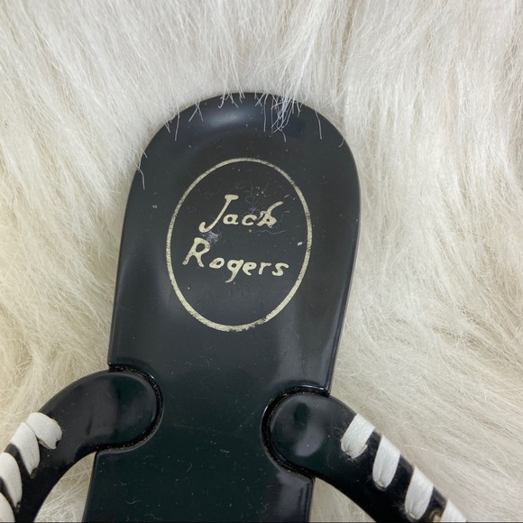 Jack Rogers black & white plastic sandals 5 - Picture 3 of 5